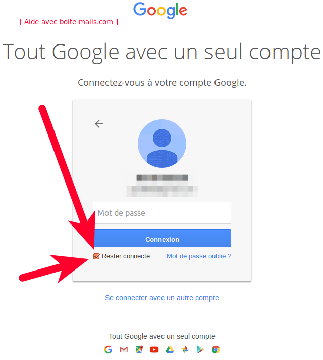 rester connecter à gmail